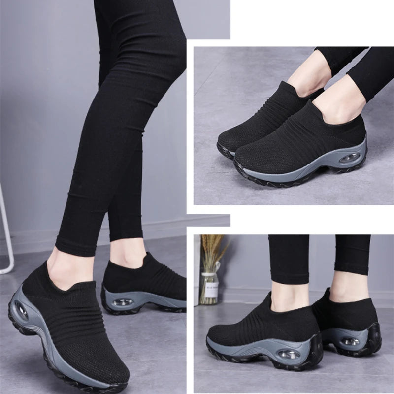 Women's Sneakers Versatile Ladies Orthopedic Sneakers Platform Shoes Women Casual Shoes Non-slip Wear-resistant Tenis De Mujer