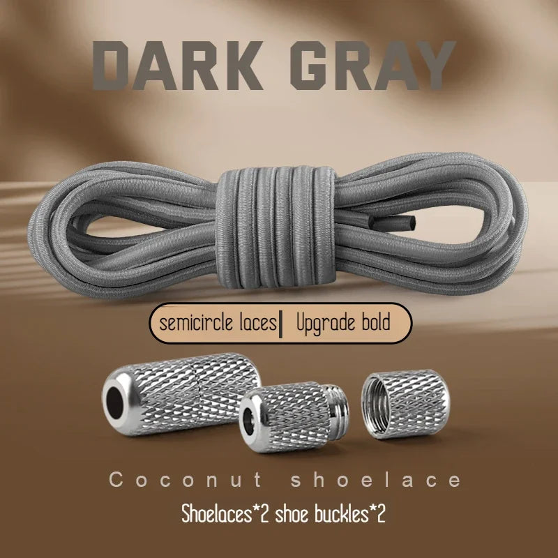 New Elastic Laces Sneakers Tennis Round Shoe laces Without ties Kids Adult No Tie Shoelace Rubber Bands Shoe Accessories