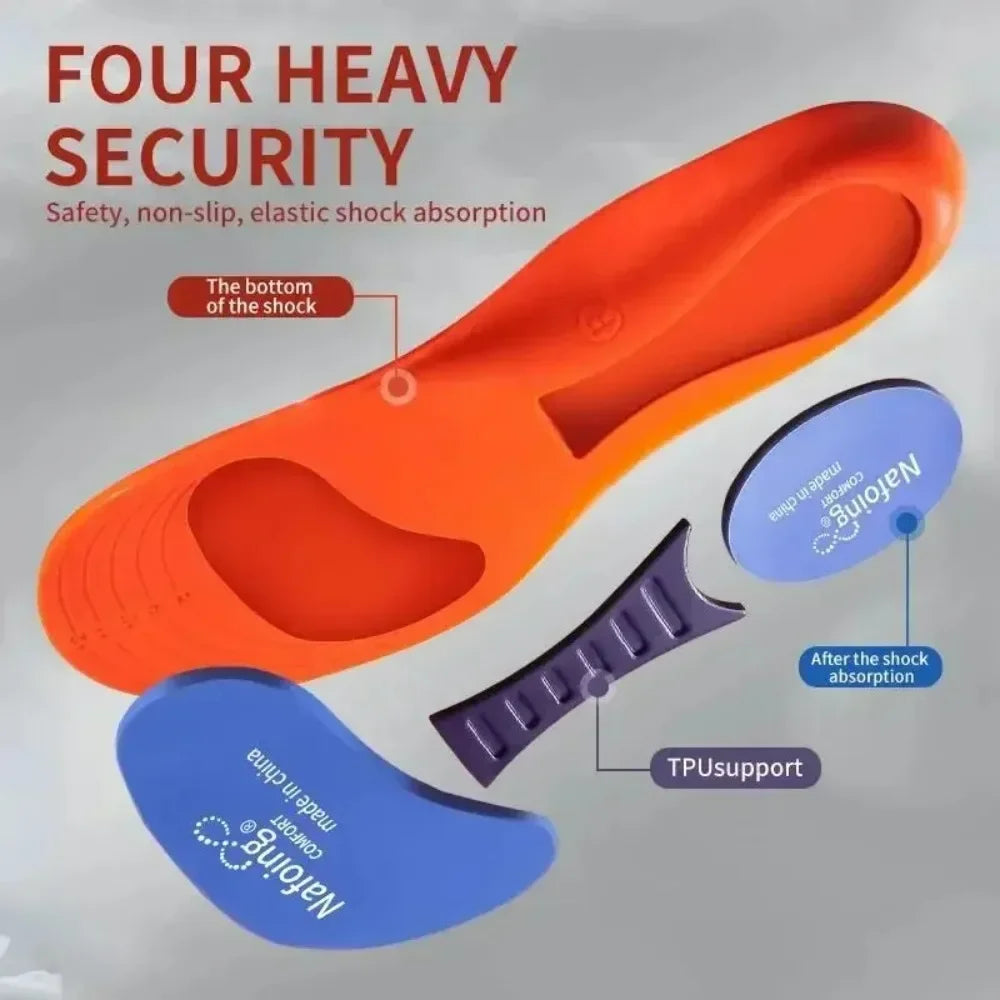 Sport Insoles for Shoes Sole Orthopedic Insoles Shock Absorption Deodorant Breathable Cushion Arch Support Ease Feet Pressure