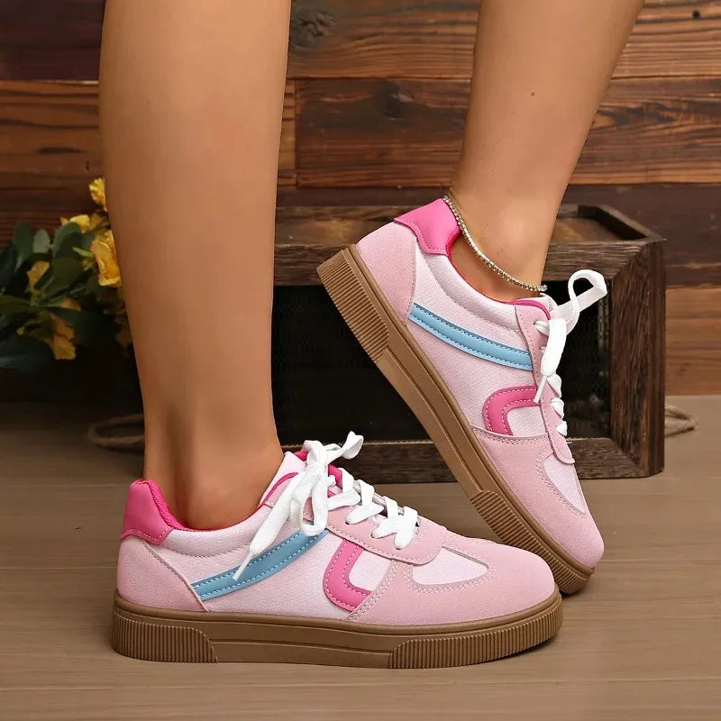 Women's Sneakers New Style Popular Genuine Leather Ladies Moral Training Shoes Casual Spring Flat Shoes Women Zapatos Mujer