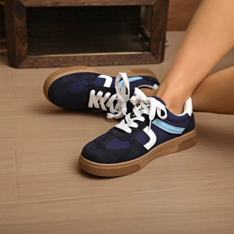 Women's Sneakers New Style Popular Genuine Leather Ladies Moral Training Shoes Casual Spring Flat Shoes Women Zapatos Mujer