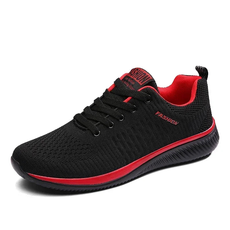 Men's Sneakers Black Casual Comfortable Knitted Sports Shoes Breathable Comfortable Running Fitness Shoes Mens Sports Shoes