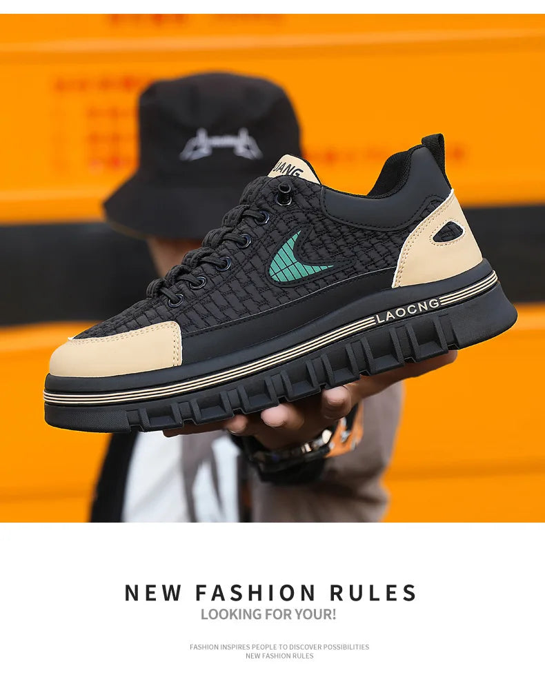 Men Chunky Sneakers Fashion Non-slip Luxury Brand Men's Sneakers Designer Platform Casual Board Shoe Man's Vulcanize Shoe