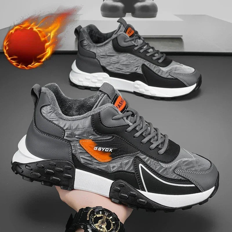 2025 New Sneakers Shoes for Men Luxury Platform Male Sneakers High Quality Casual Running Shoes Winter Plus Size Cotton Shoes