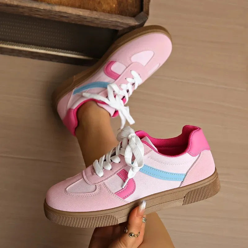 Women's Sneakers New Style Popular Genuine Leather Ladies Moral Training Shoes Casual Spring Flat Shoes Women Zapatos Mujer