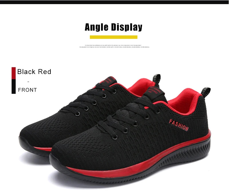 Men's Sneakers Black Casual Comfortable Knitted Sports Shoes Breathable Comfortable Running Fitness Shoes Mens Sports Shoes