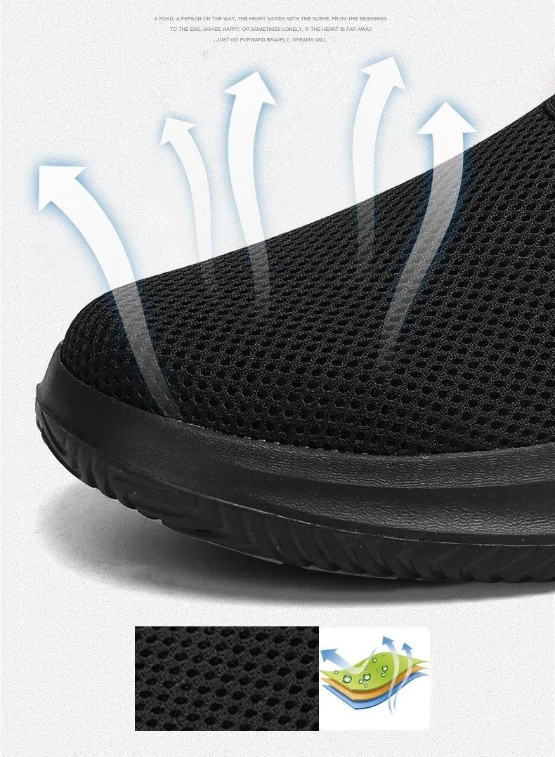 Men's Sneakers Comfortable Lightweight Soft Half Slipper Flat Running Shoes Outdoor Casual Sports Shoes Man Shoes Big Size 39-48