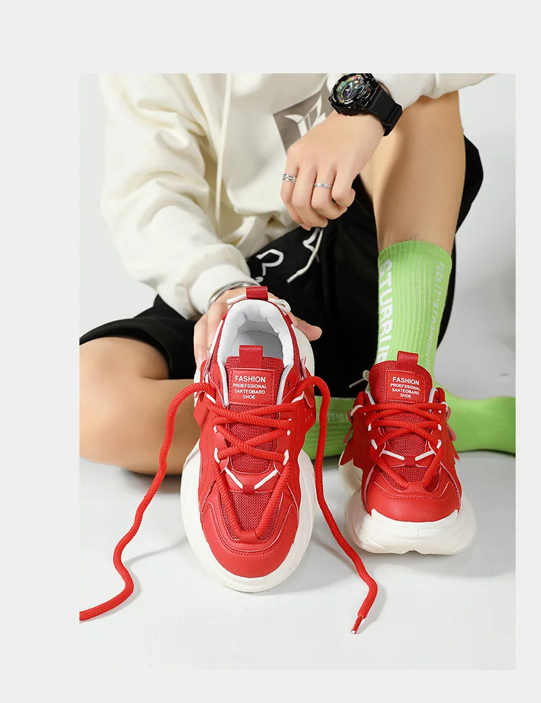 British Style Sneakers Men New Casual Shoes For Men Platform Basketball Sneakers Male Street Style Man Shoes