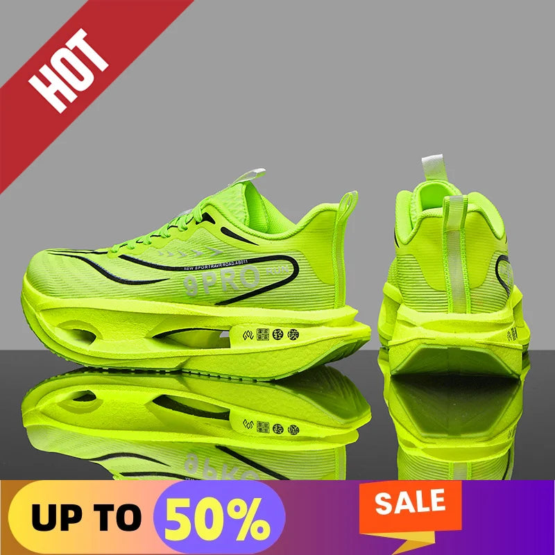 NEW Marathon Sneakers Men's Sports Shoes Women Flat Wear Resistant Sneakers Comfortable Platform Soft Race Running Shoes for Man