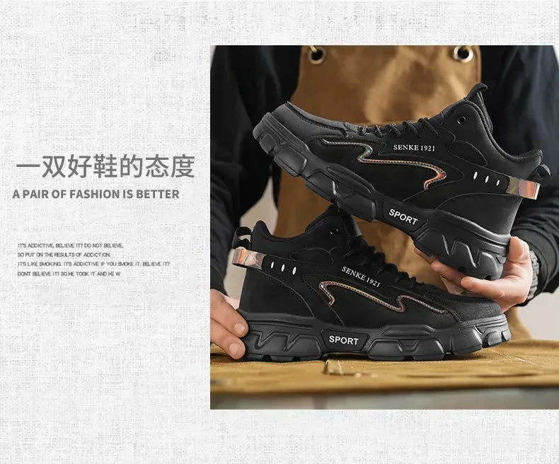 Sneakers Men Casual Autumn Vulcanized Shoes Male Walking Sport Shoes Outdoor Sneakers Male Sneakers Soft Sole Walking Shoes