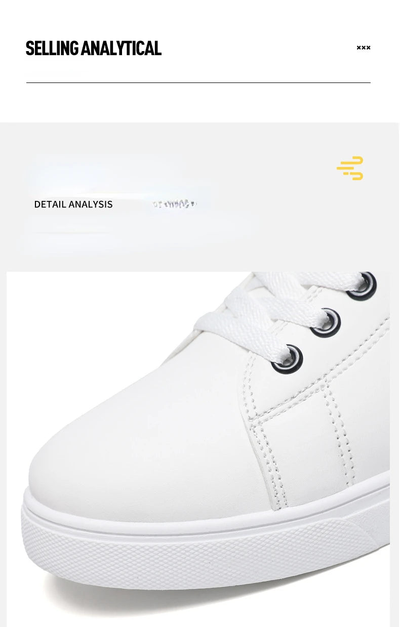 Men High Top Sneakers Fashion Leather Casual Shoes for Men Comfortable Non-slip Vulcanized Shoes Designer Outdoor Men Tenis Shoe