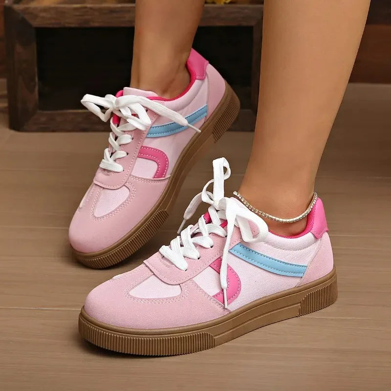 Women's Sneakers New Style Popular Genuine Leather Ladies Moral Training Shoes Casual Spring Flat Shoes Women Zapatos Mujer